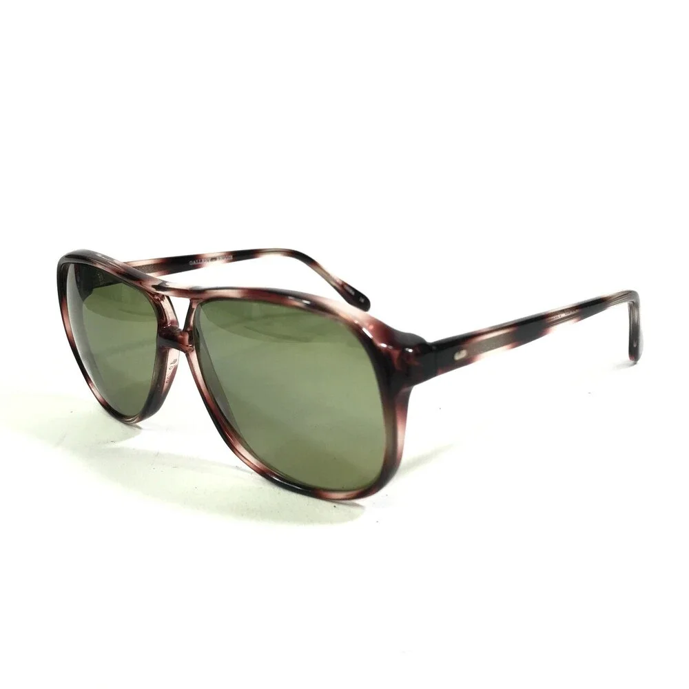 Kenmark Sunglasses REGGIE GREY MOTTLE Brown Pink Round Frames w/ Green Lenses